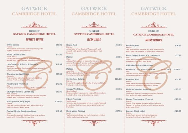 DRINK MENU - Cambridge Hotel